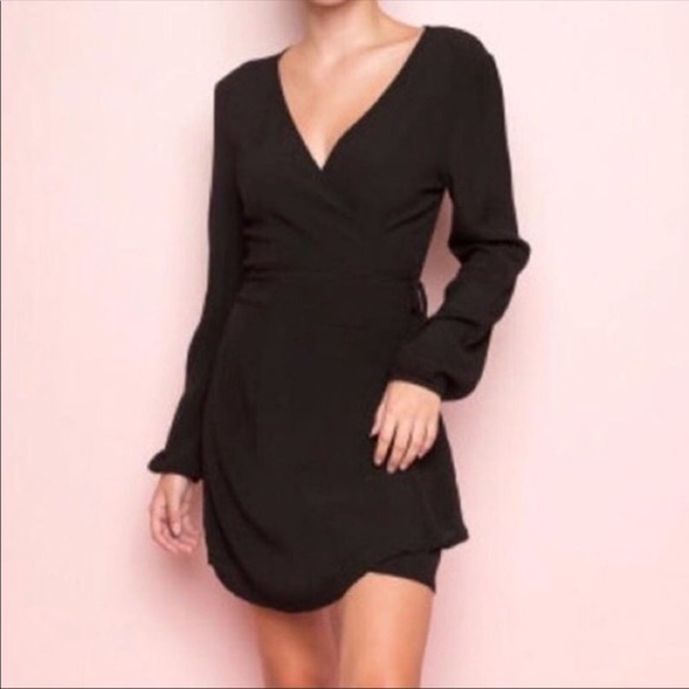 Brandy Melville Black Wrap Dress